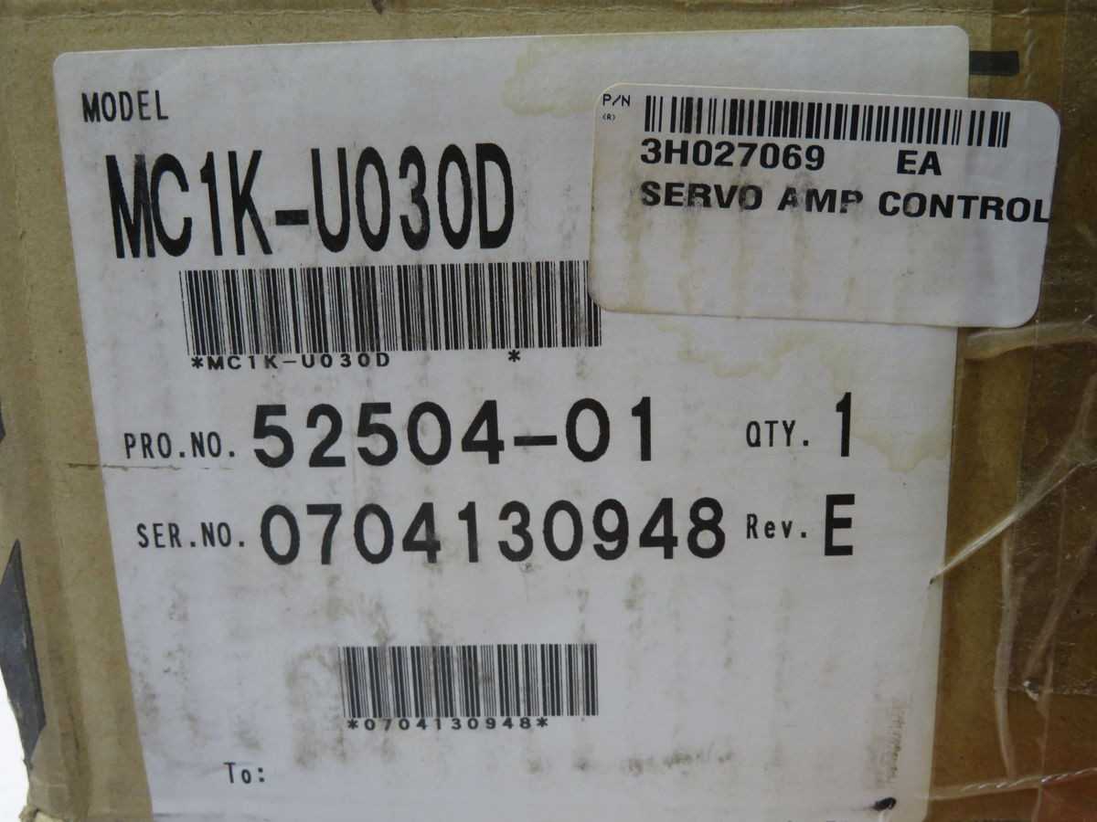 TOYODA MC1K-U030D MOTION CONTROLLER T257286 - OPERATOR CONTROLS