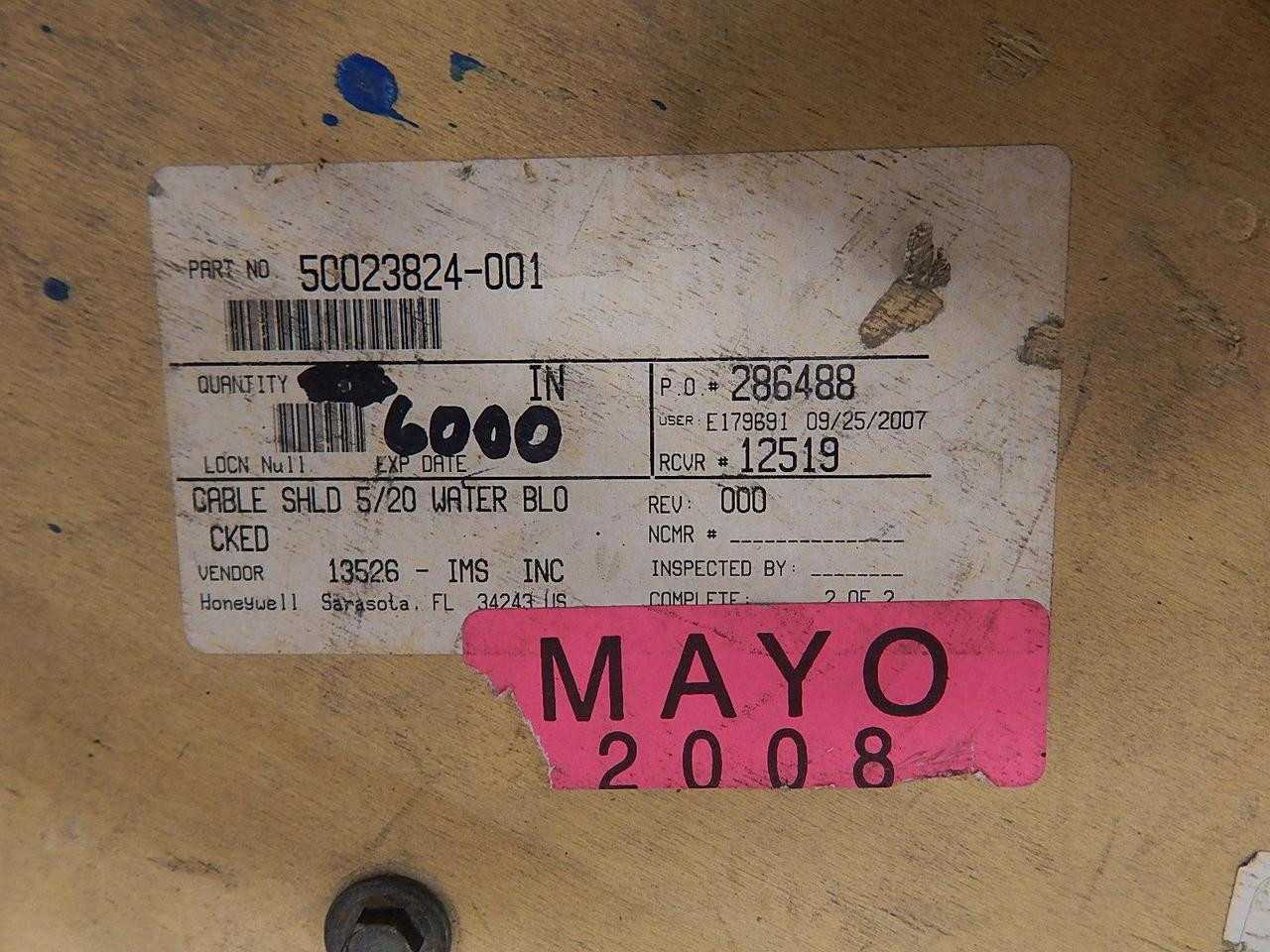 50023824-001 Cable Shield 5/20 Water Blocked T58250 - MULTIPLE CONDUCTOR CABLE