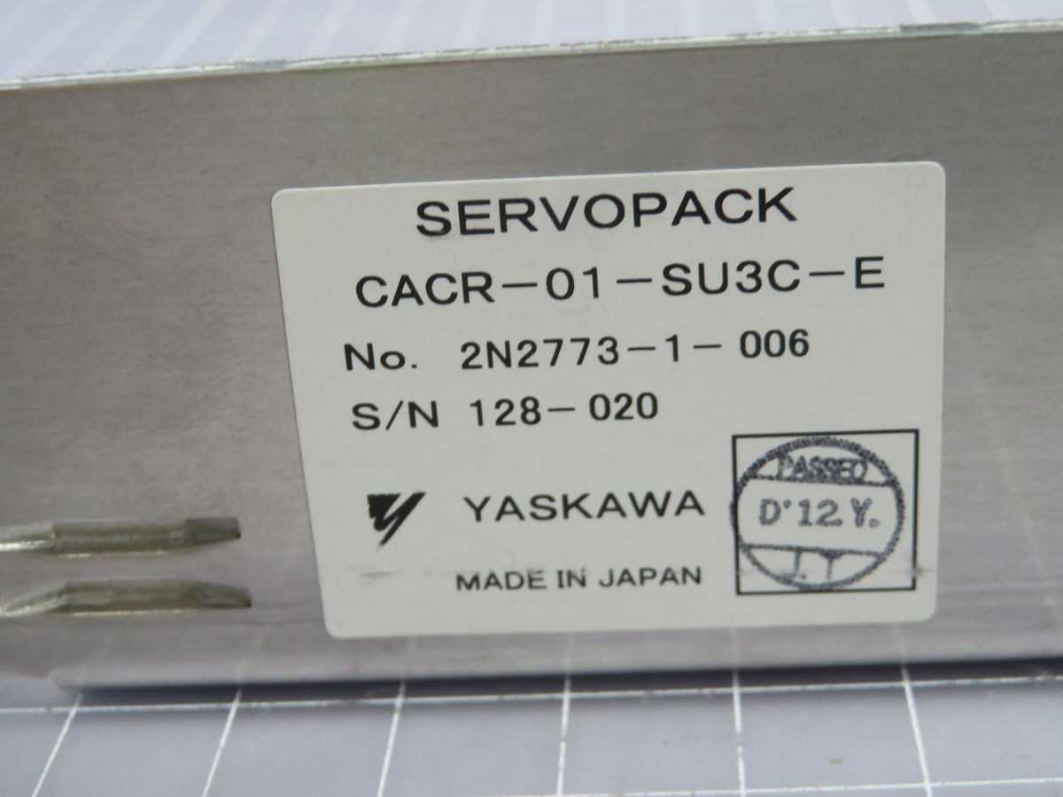 YASKAWA CACR-01-SU3C-E SERVO PACK SERVO DRIVE T247013 - SERVO DRIVES