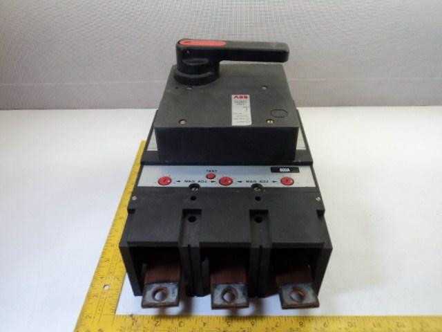 ABB MG-8683 Type MH Circuit Breaker 3P 700 Amp 600V 125/250VDC With Switch - CIRCUIT BREAKERS
