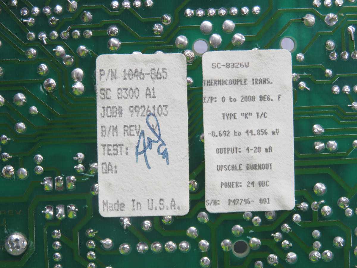RIS SC-8326W THERMOCOUPLE CARD T239051 - RTDs & THERMOCOUPLES