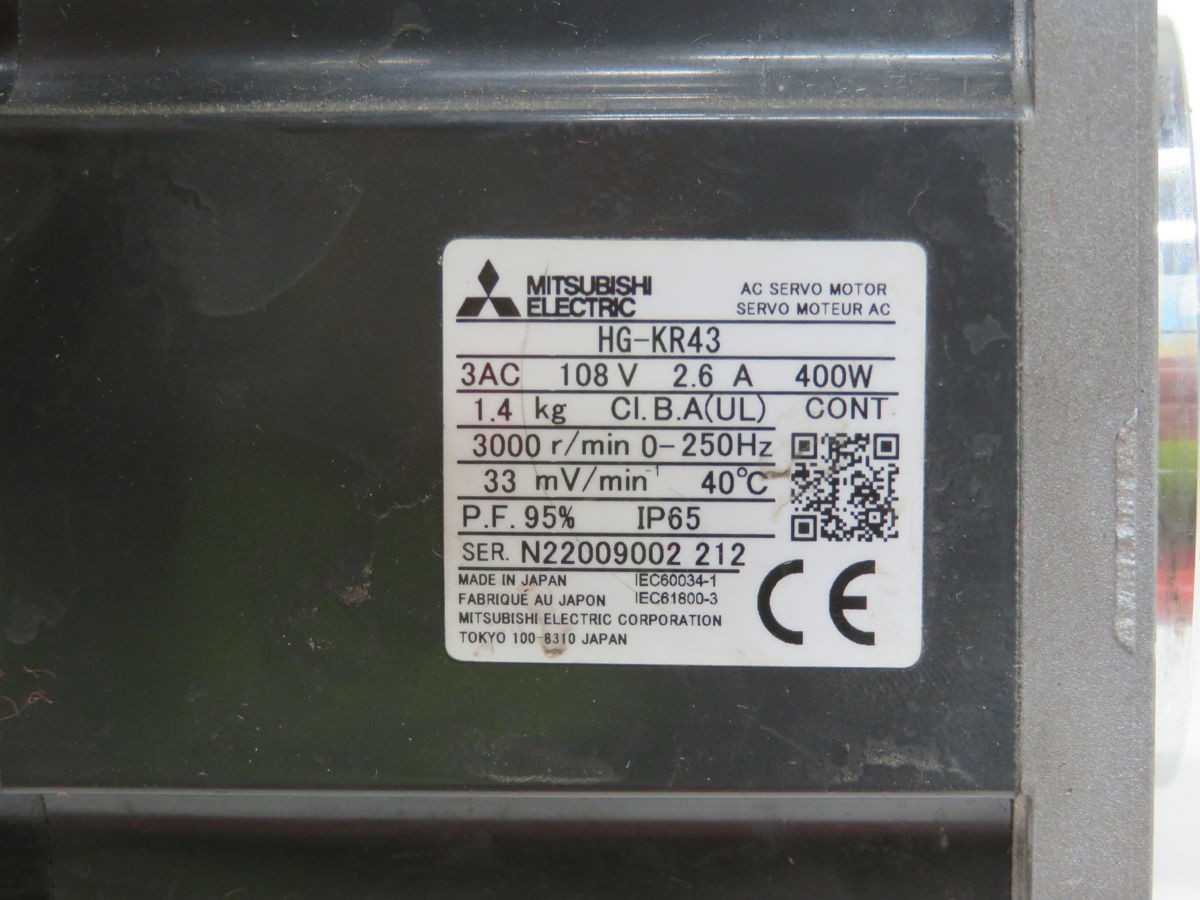 MITSUBISHI HG-KR43 AC SERVO MOTOR T250414 - SERVO