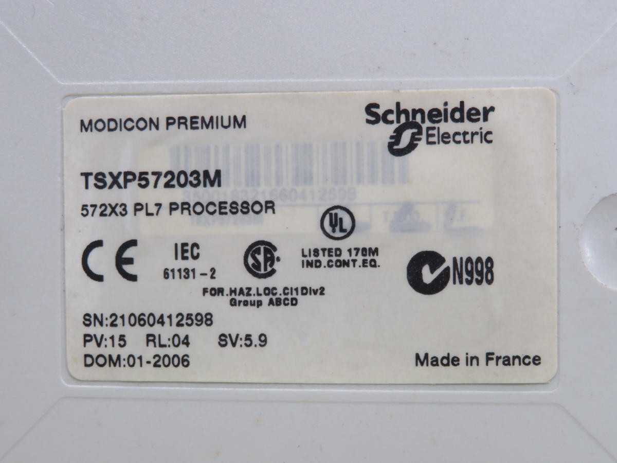 SCHNEIDER TSXP57203M PLC MODULE T226635 - PLC MODULES