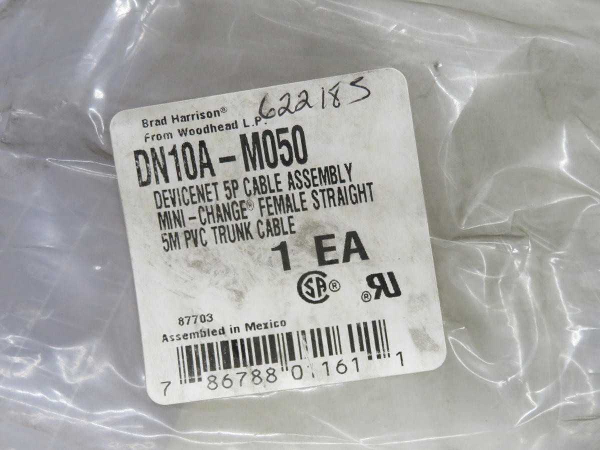 LOT OF 15 BRAD HARRISON DN10A-M050 DEVICENET 5P CABLE ASSEMBLY T226561 - ELECTRICAL COMPONENTS