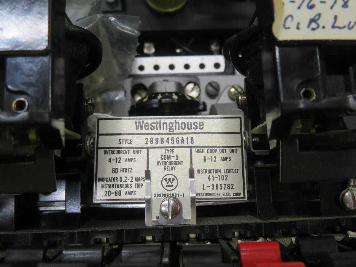 WESTINGHOUSE 289B456A18 COM-5 OVERCURRENT RELAY T211503 - PROTECTION RELAY