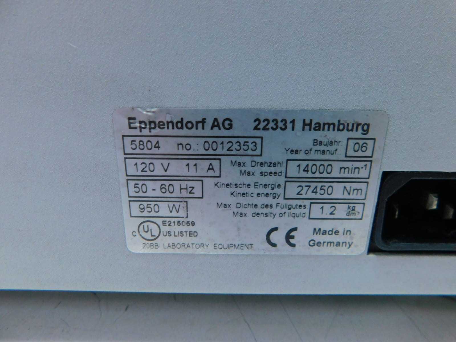 EPPENDORF 5804 CENTRIFUGE - LAB & SCIENTIFIC