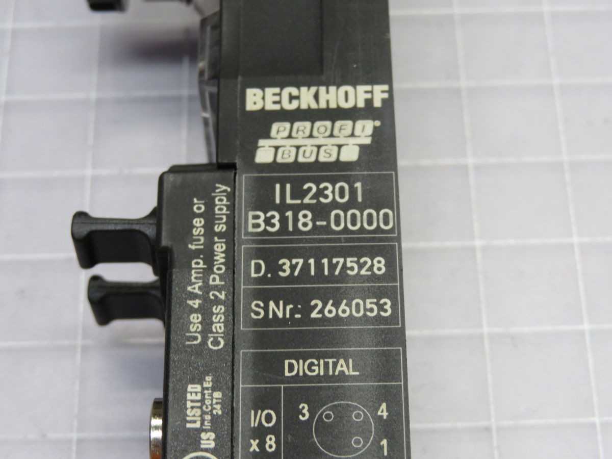 BECKHOFF IL2301-B318-0000 I/O MODULE BH0226 - PLC MODULES
