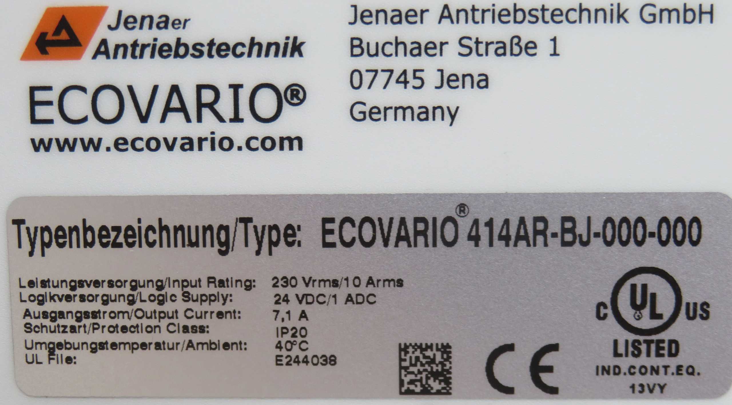 JENEAR ANTRIEBSTECHNIK (JAT) 414AR-BJ-000-000 JENAER ANTRIEBSTECHNIK 414MM-FRAME AR SERVO MOTOR - SERVO MOTORS