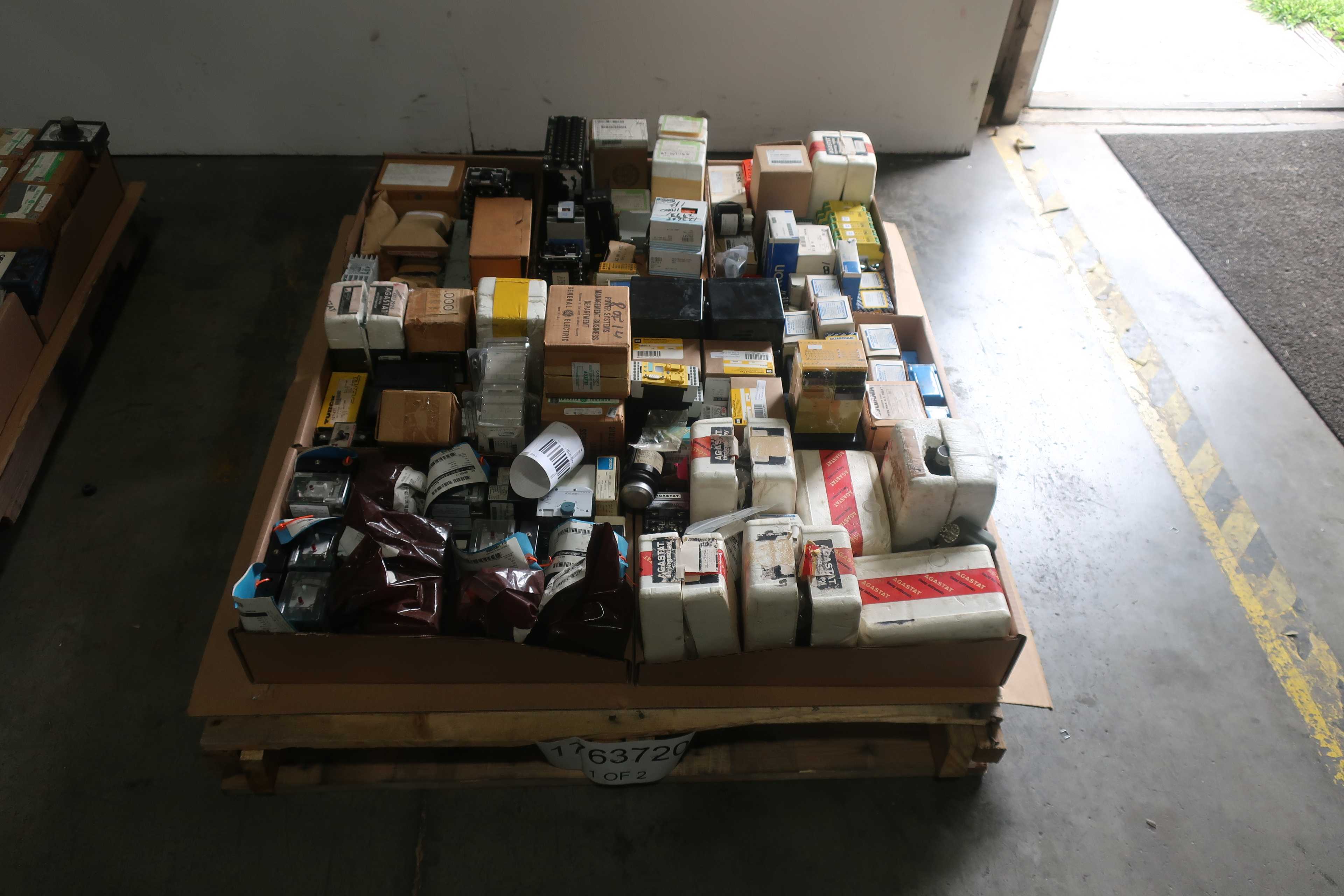 SKU 1763720 - 2 PALLETS OF ASSORTED RELAYS, COUNTERS, AND TIMERS - ELECTRICAL RELAYS