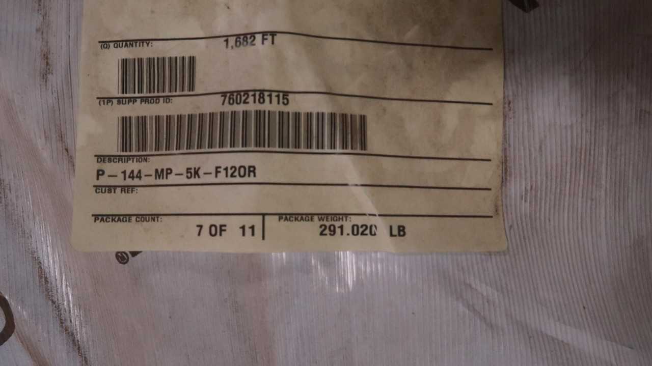 Commscope P-144-MP-5K-F120R Fiber Optic Cable 144 Fiber Multi Mode OM4 1682 ft - FIBER OPTIC CABLE