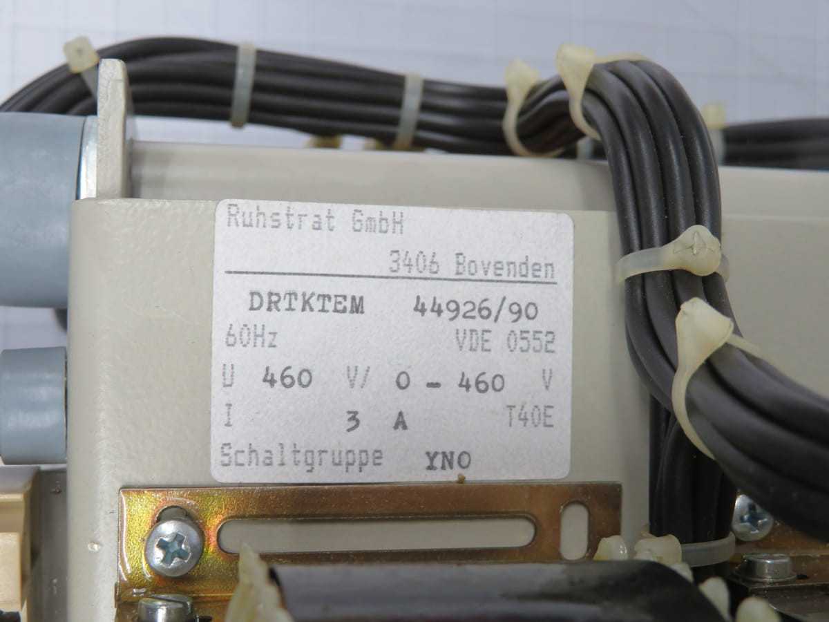 RUHSTRAT GMBH DRTKTEM 44926/90 POTENTIOMETER PRECISION TRANSFORMER T196815 - POWER TRANSFORMERS