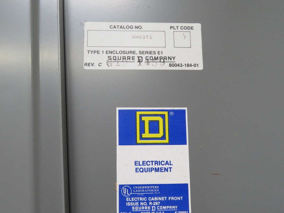 SQUARE D NH53TS FRONT PANELBOARD TRIM COVER T256395 - ELECTRICAL ENCLOSURES