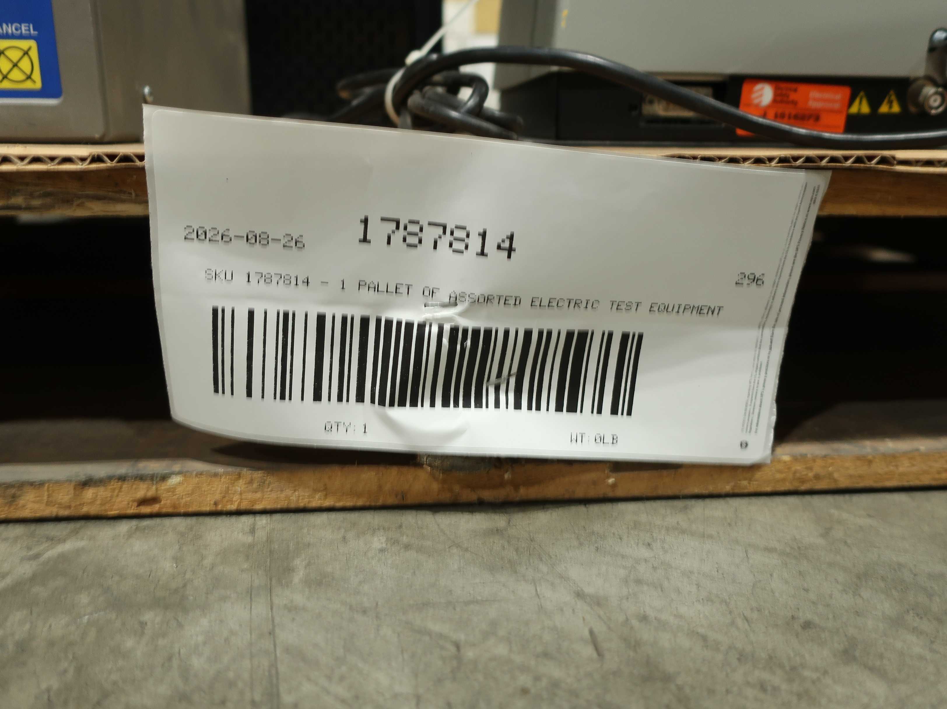 SKU 1787814 - PALLET OF ASSORTED ELECTRIC TEST EQUIPMENT - ELECTRICAL TESTING EQUIPMENT