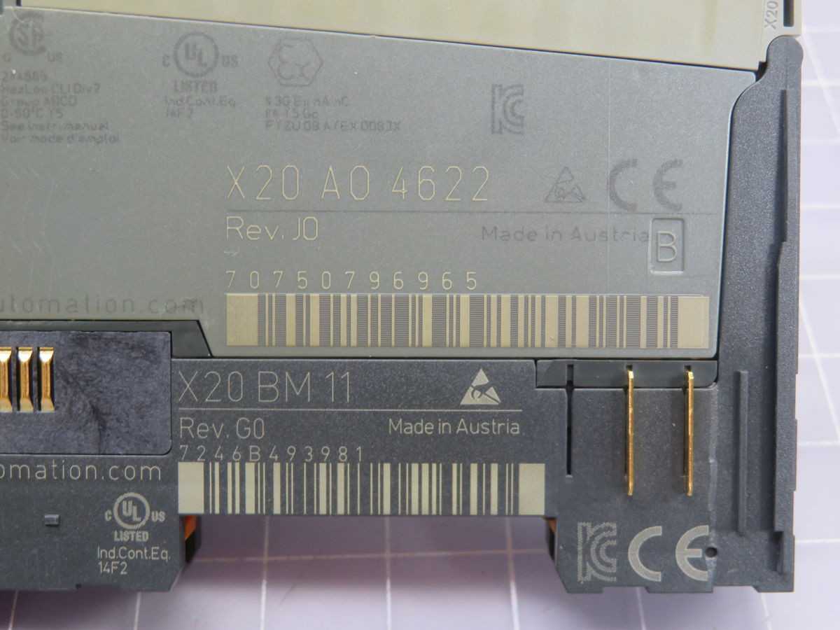 B&R X20 AO 4622 OUTPUT SLICE MODULE T245863 - MOTOR DRIVES