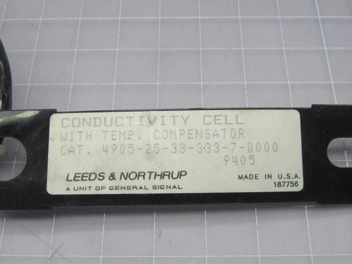 LEEDS NORTHRUP 4905-25-33-333-7-000 9405 CELL CONDUCTIVITY SENSOR T214353 - PH & ORP MEASUREMENT