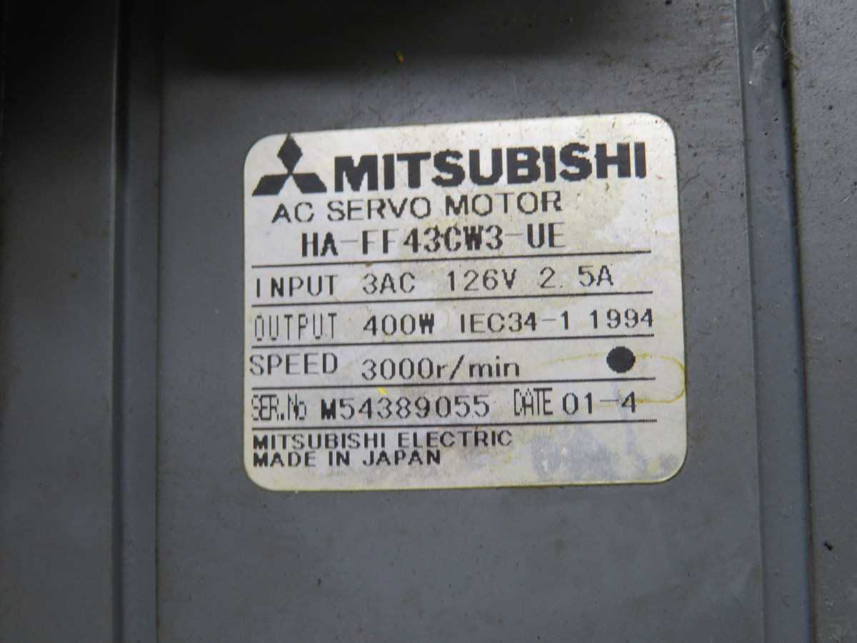 MITSUBISHI HA-FF43CW3-UE AC SERVO MOTOR T247728 - SERVO