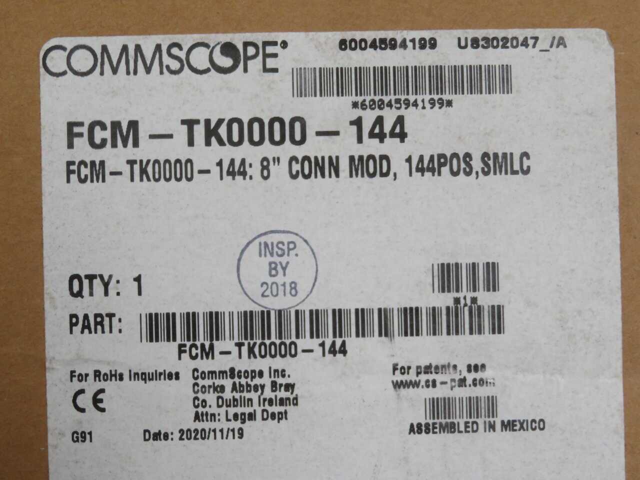 CommScope FCM-TK0000-144 FDF Fiber Termination Chassis - FIBER OPTIC CABLE