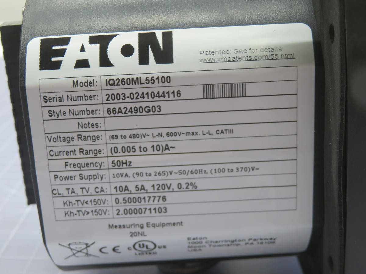 EATON IQ260ML55100 ENCLOSED METER T212735 - AUTOMATION & CONTROLS