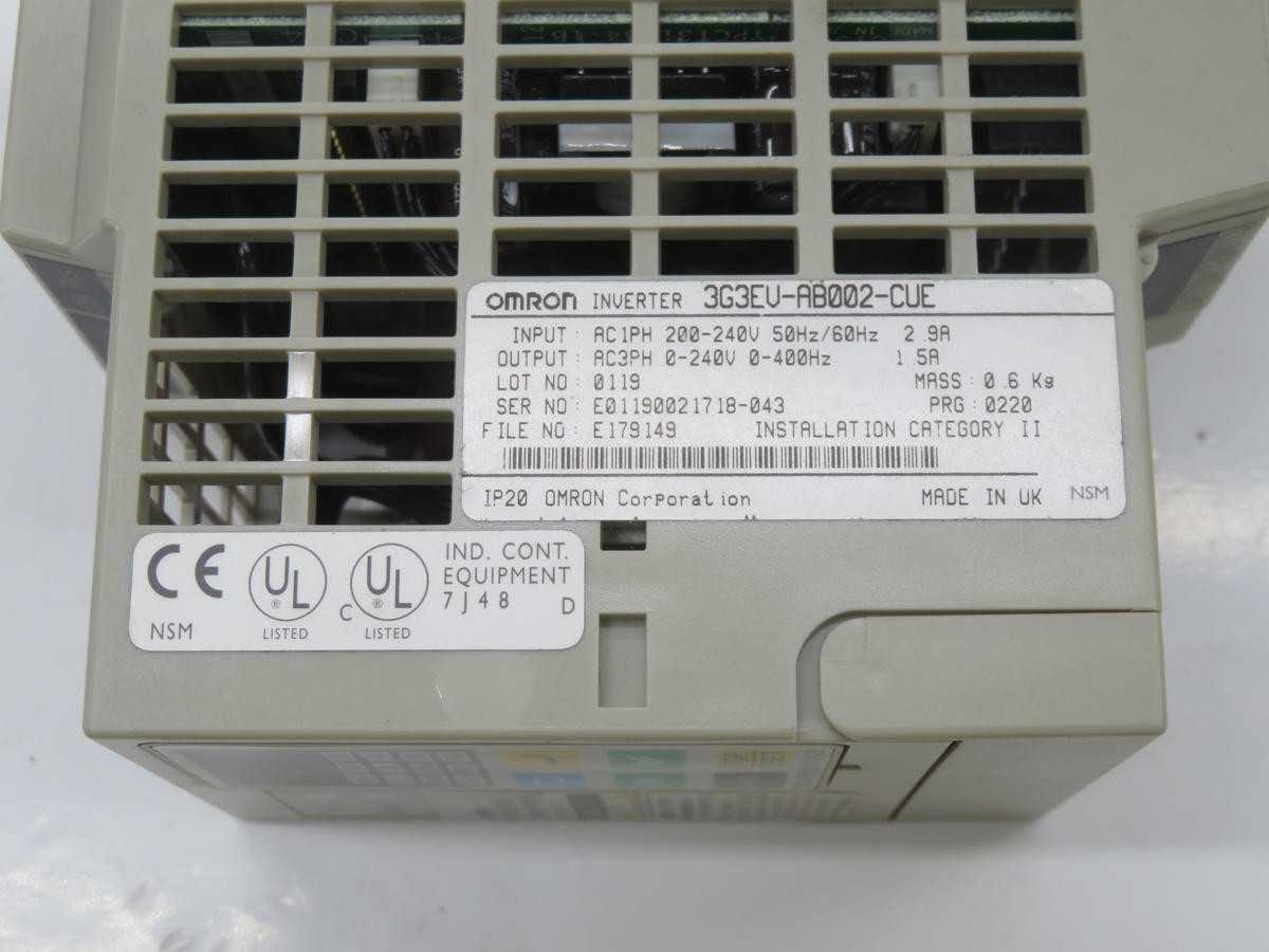 Omron 3G3EV-AB002-CUE Inverter - High Performance Drive T234718 - AC VFD DRIVES