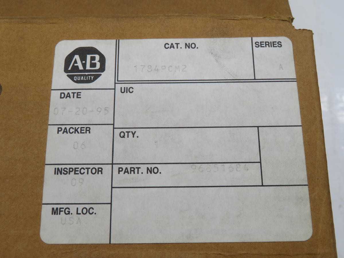 ALLEN BRADLEY 1784PCM2 DIRECT CONNECT CABLE T230396 - CORDSET CABLES