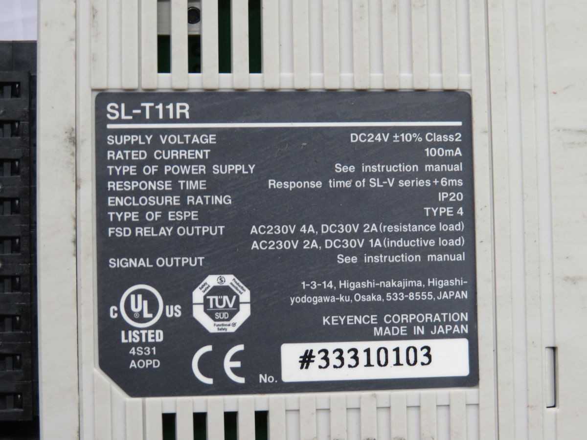Keyence SL-T11R Safety Control Relay Terminal T255845 - SENSORS