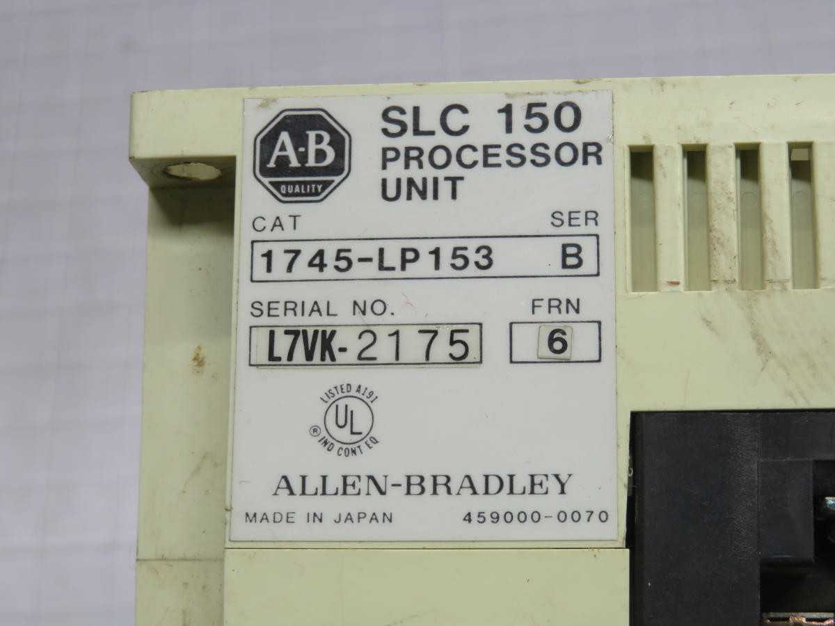 ALLEN BRADLEY 1745-LP153 SLC 150 PROCESSING UNIT T231175 - INDUSTRIAL PARTS