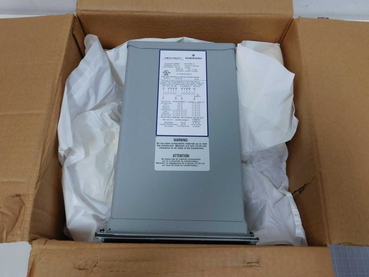 EMERSON HS14F2BS-12 SHIELDED GENERAL PURPOSE TRANSFORMER 2 KVAPRI.190/220X380/440 VSEC.110/220 V1 PH - MACHINING ACCESSORIES & TOOLING