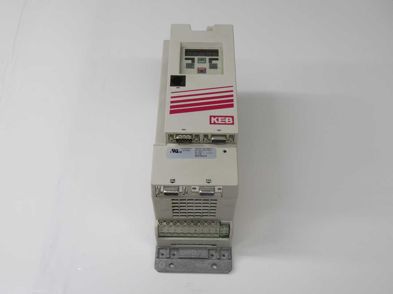 KEB 12F5A1D-YRA1 VERSION F5+ AC DRIVE T270481 - AUTOMATION & CONTROLS