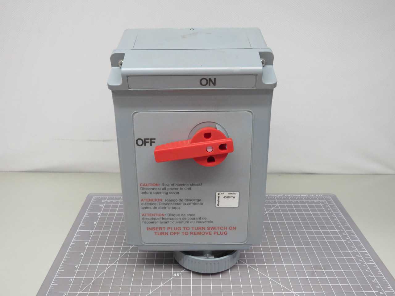 WOODHEAD 1301500165 430MI7W WIRING DEVICE W/ RECEPTACLE INTERLOCK T165963 - PLUGS & RECEPTACLES