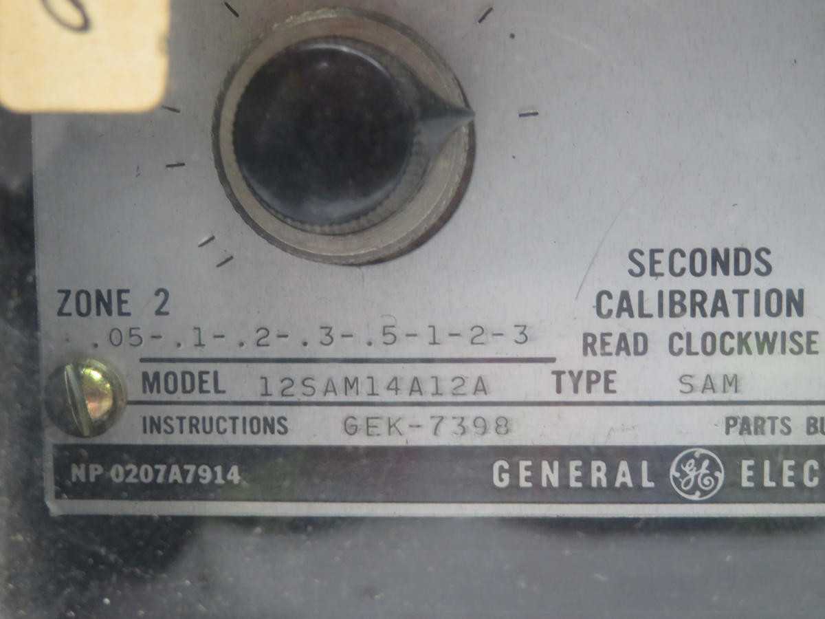 GE 12SAM14A12A GEK-7398 DC OPERATED TIMING RELAY TYPES T199617 - ELECTRICAL COMPONENTS