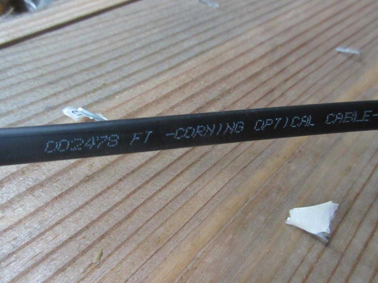 CORNING OPTICAL COMMUNICATIONS 1312732 SINGLE MODE FIBER OPTIC CABLE 1 FIBER 1610 FT T108678 - FIBER OPTIC CABLE