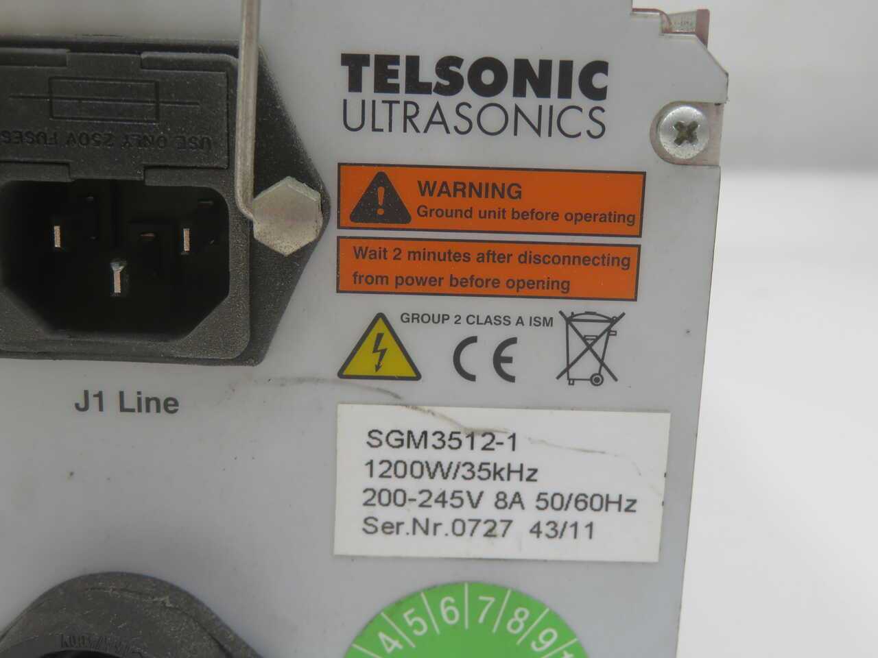 TELSONIC ULTRASONICS SGM3512-1 WELDING GENERATOR - WELDING EQUIPMENT