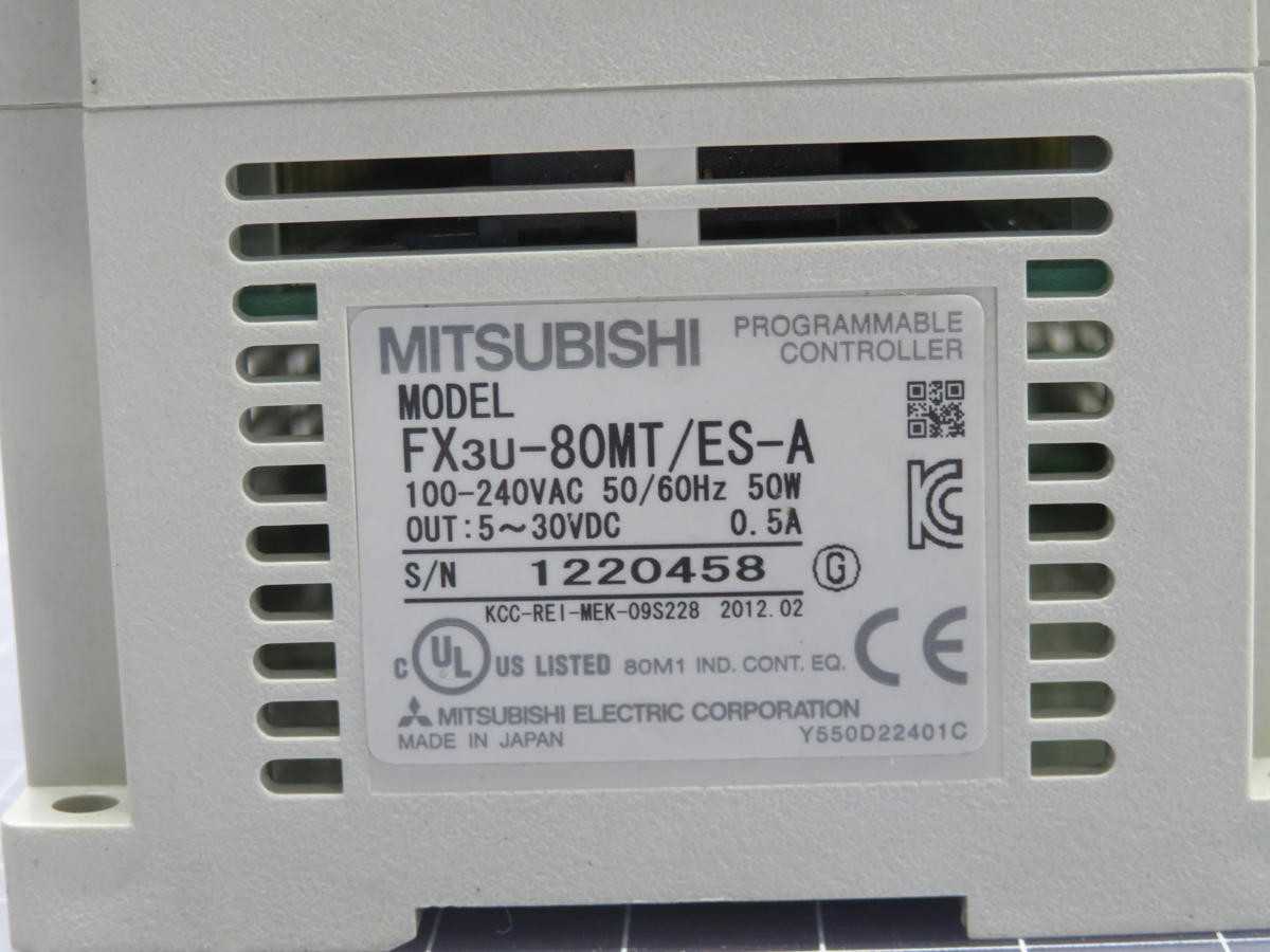 MITSUBISHI FX3U-80MT/ES-A PROGRAMMABLE CONTROLLER T218072 - PLC MODULES