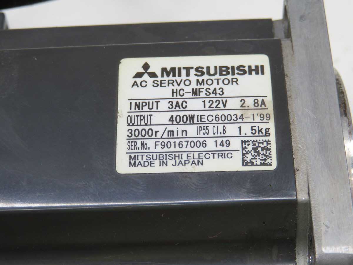 MITSUBISHI HC-MFS43 AC SERVO MOTOR T250413 - SERVO