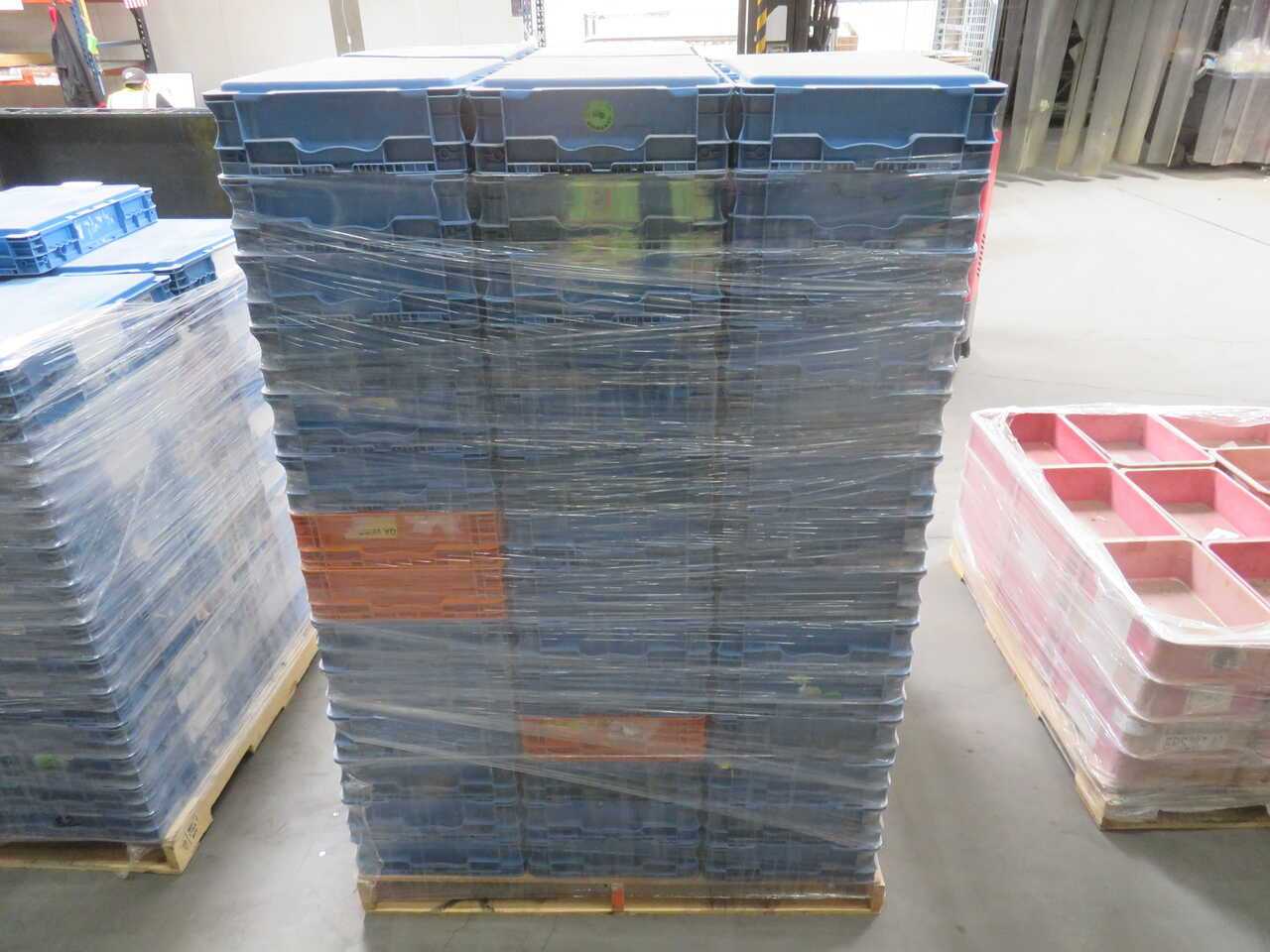 LOT OF 84 ORBIS NSO2415-5 BLUE MODULAR CONTAINERS - STORAGE & HANDLING EQUIPMENT