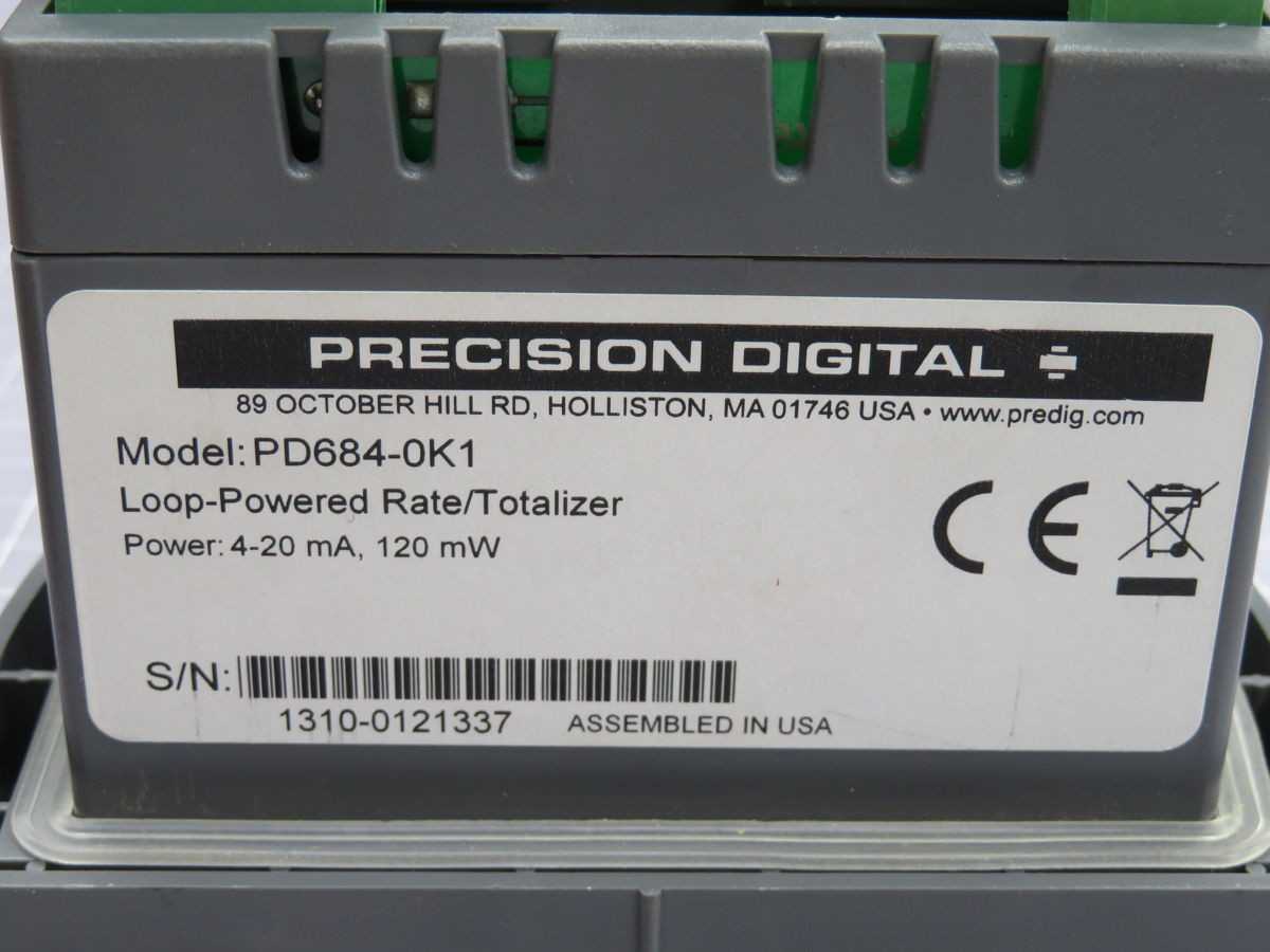 Precision Digital PD684-0K1 Loop-Powered Flow Rate/Totalizer T247585 - FLOW METER