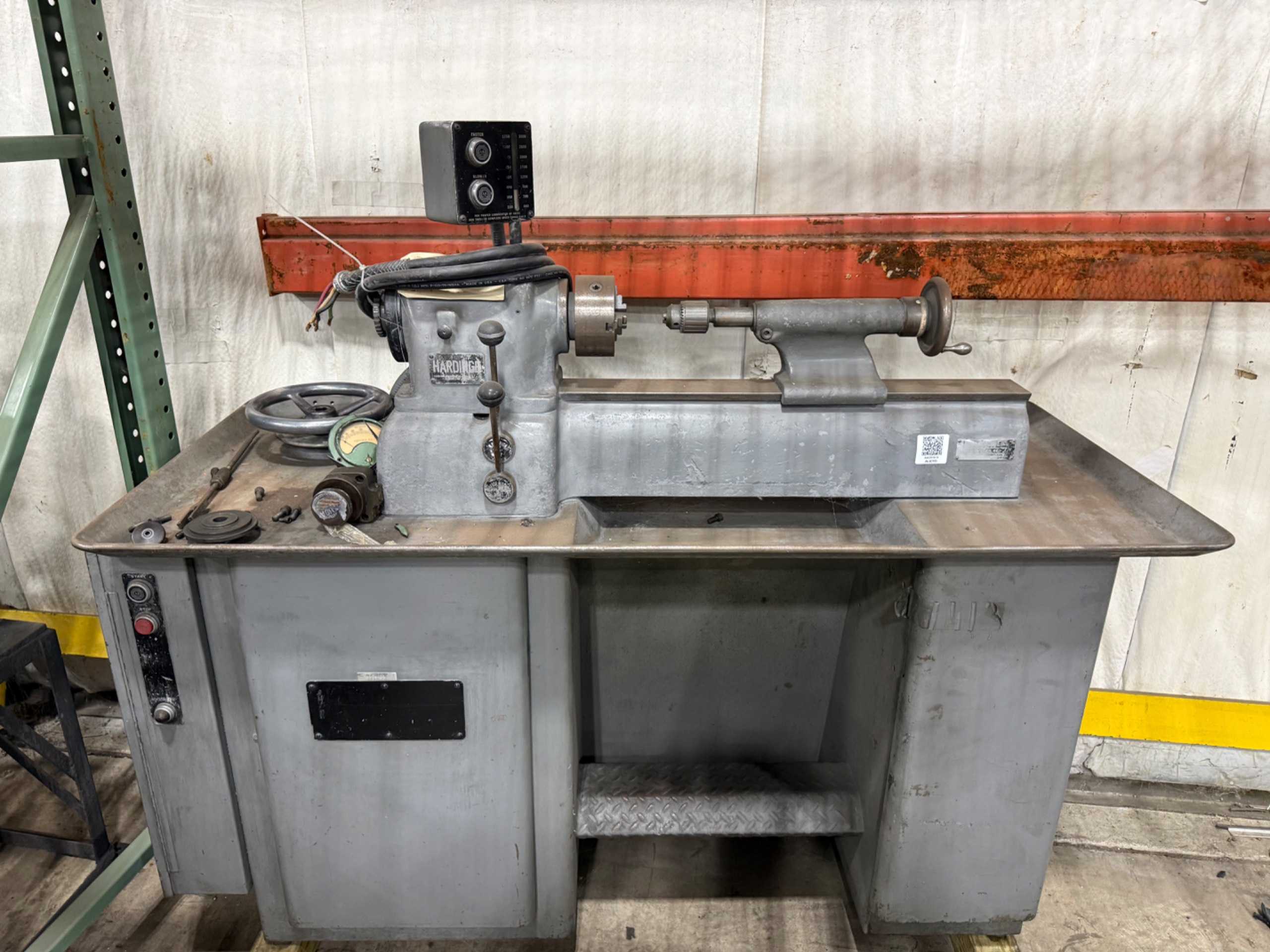 Hardinge DV-59 Turret Lathe - 460V, 1 HP, 3500 RPM, 18" Distance Between Centers - MANUAL LATHES
