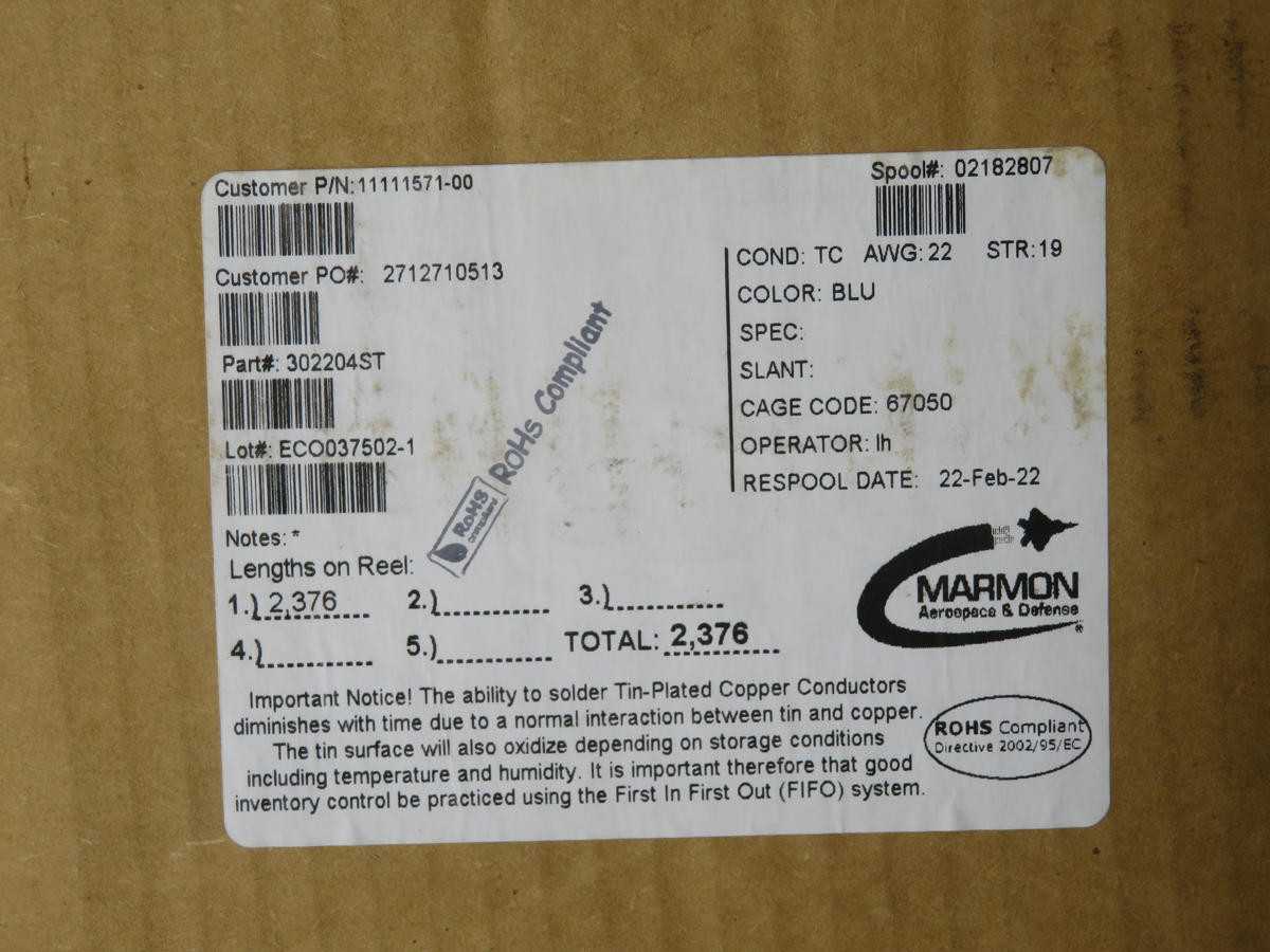 LOT OF 2300 MACRO SENSORS 302204ST CABLE T216750 - ELECTRICAL WIRE