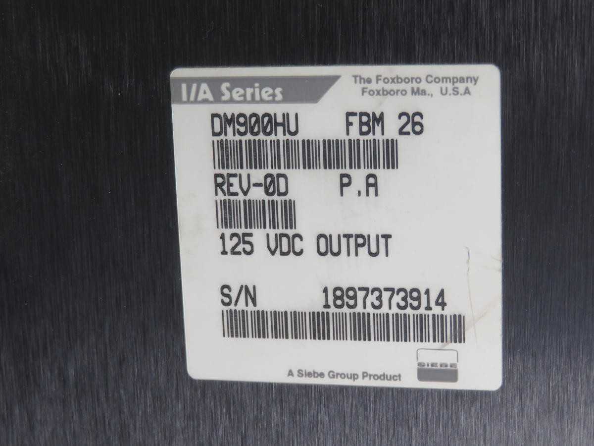 FOXBORO DM900HU 0D I/O MODULE T216890 - AUTOMATION & CONTROLS