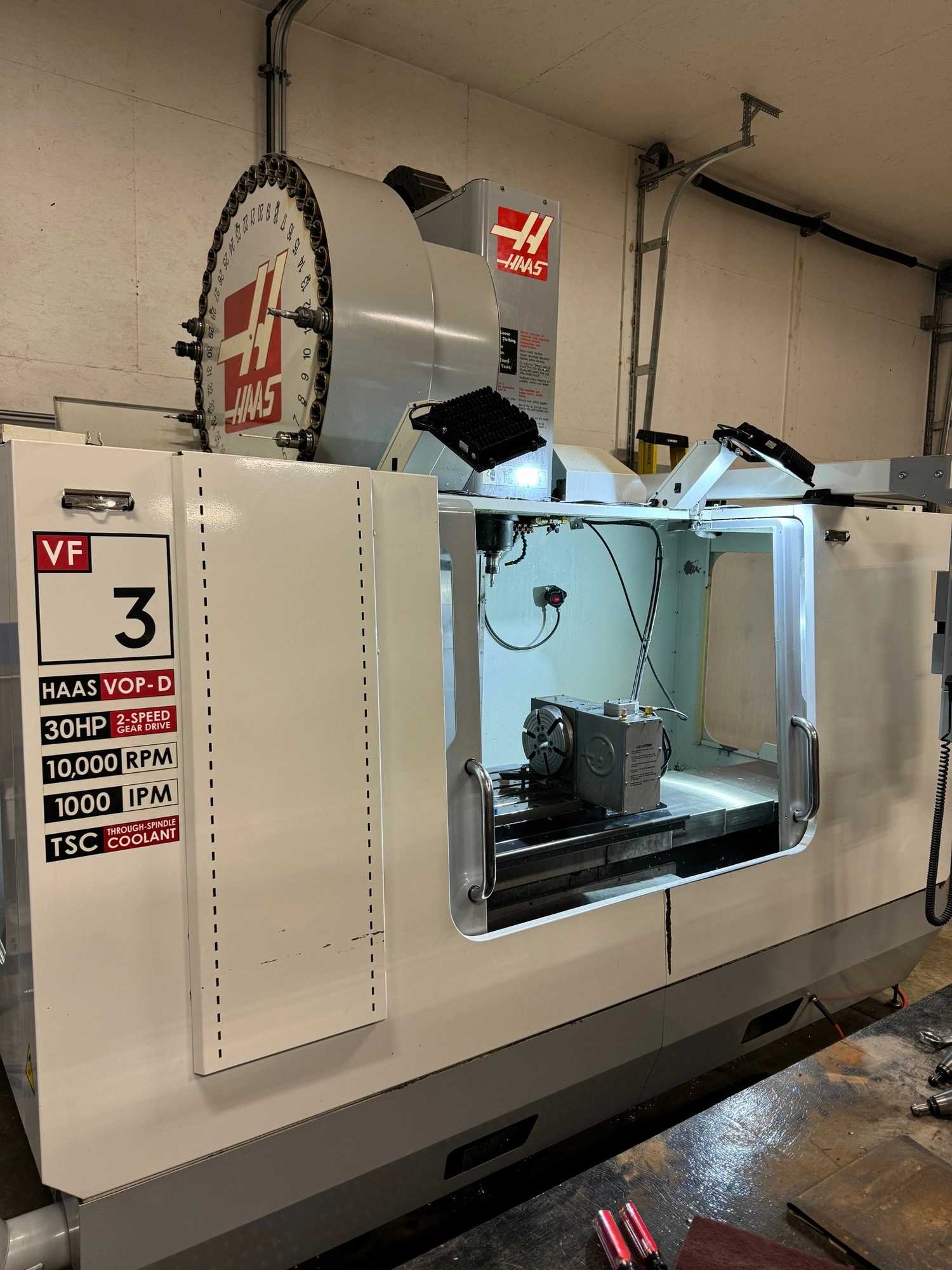 2007 Haas VF-3 CNC Vertical Machining Center With Rotary Table & 30 HP Spindle - VERTICAL MACHINING CENTERS