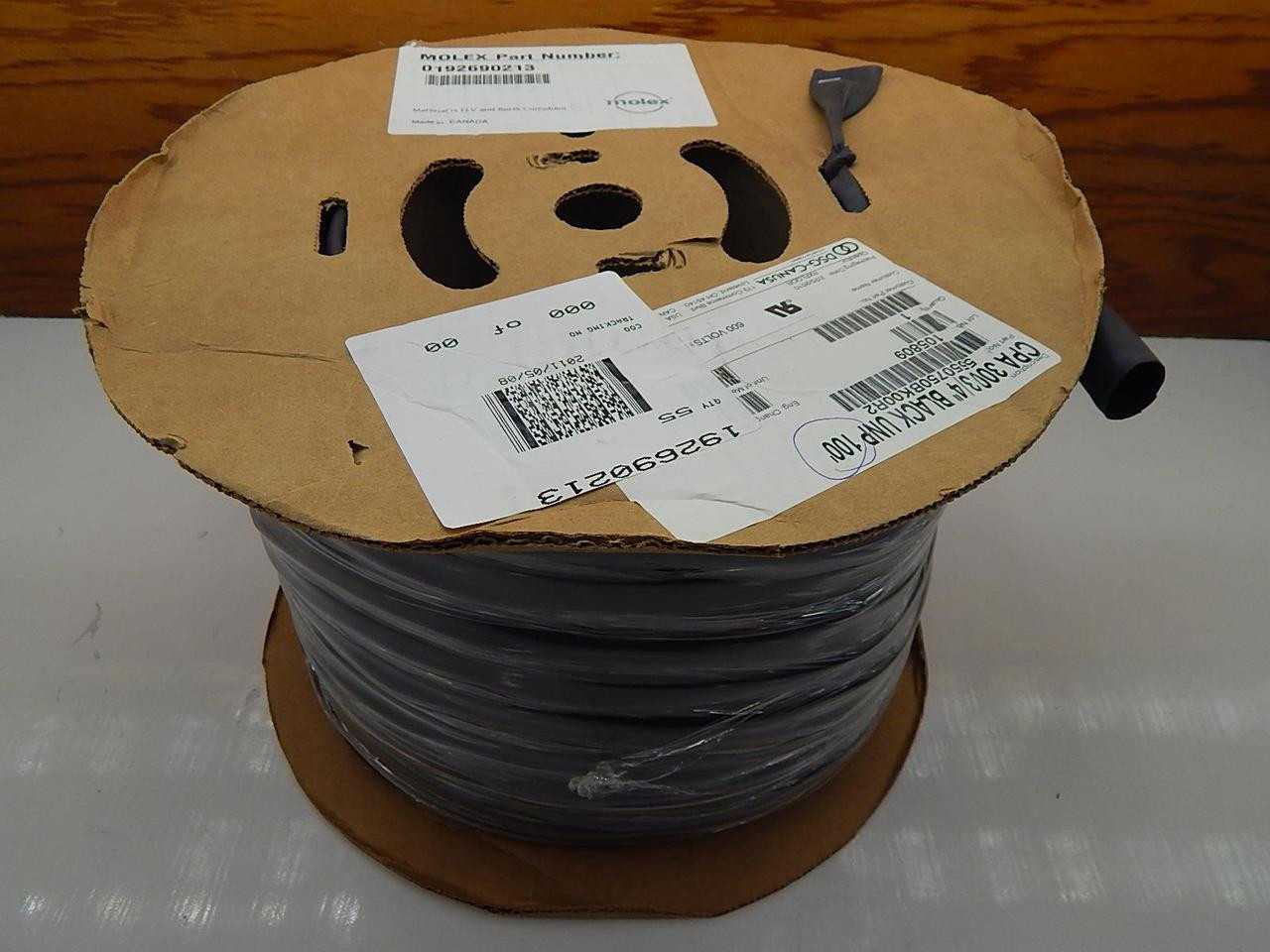 MOLEX 0192690213 5550750BK00R2 CPA 300 3/4 IN BLACK UNP 100 FT T87260 - CORDSET CABLES