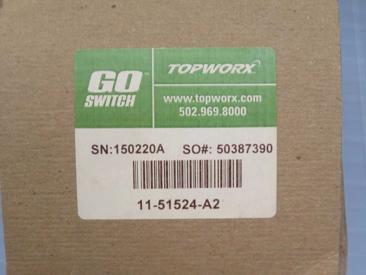 Topworx 11-51524-A2 150220A Go Leverless Limit Switch T202068 - SWITCHES