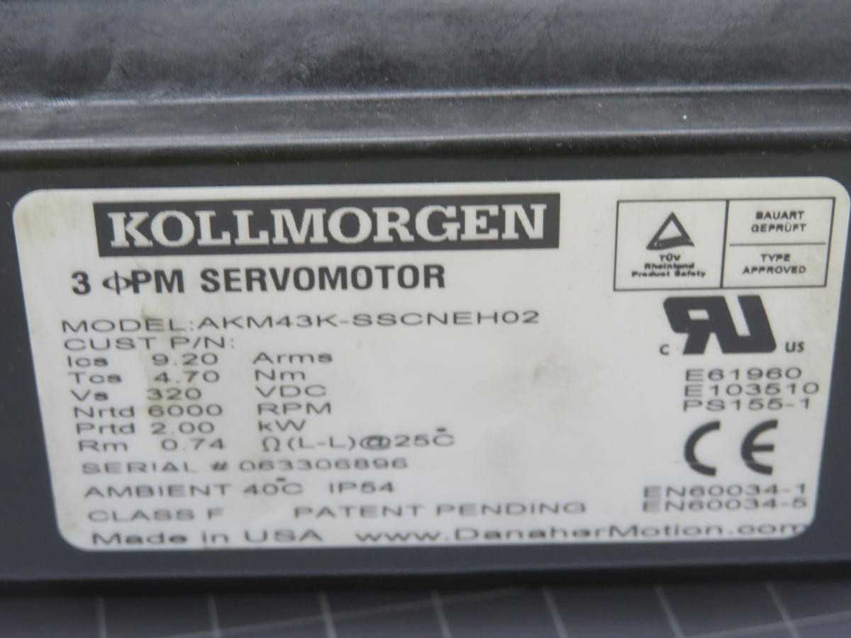 KOLLMORGEN AKM43K-SSCNEH02 SERVO MOTOR T235780 - SERVO MOTORS