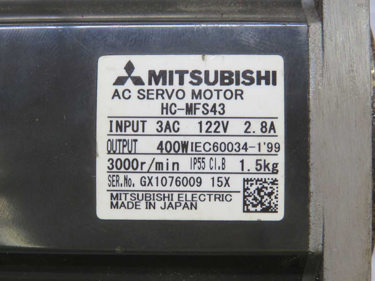 Mitsubishi HC-MFS43 AC Servo Motor T251795 - High Performance Precision Control - SERVO