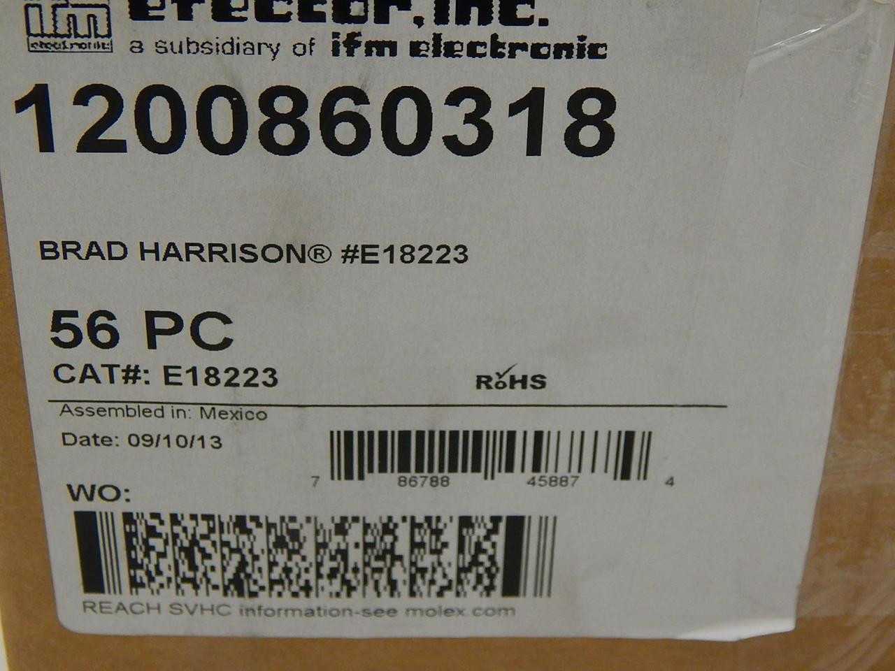 LOT OF 56 IFM BRAD HARRISON E18223 1200860318 PATCH CORD CABLE T87387 - ELECTRICAL COMPONENTS