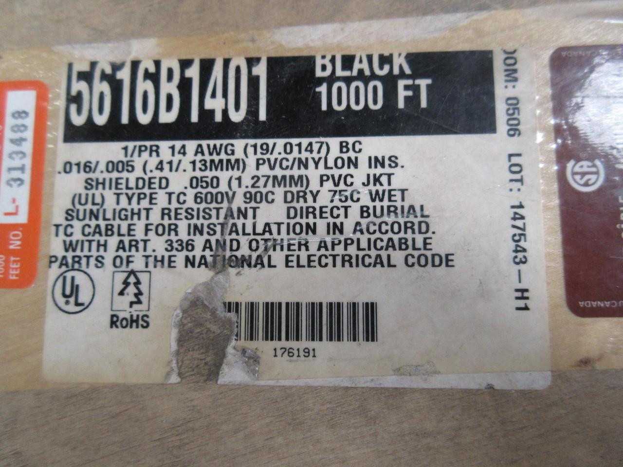 ALPHA WIRE 5616B1401 CABLE POWER (638 FT.) T83234 - ELECTRICAL WIRE
