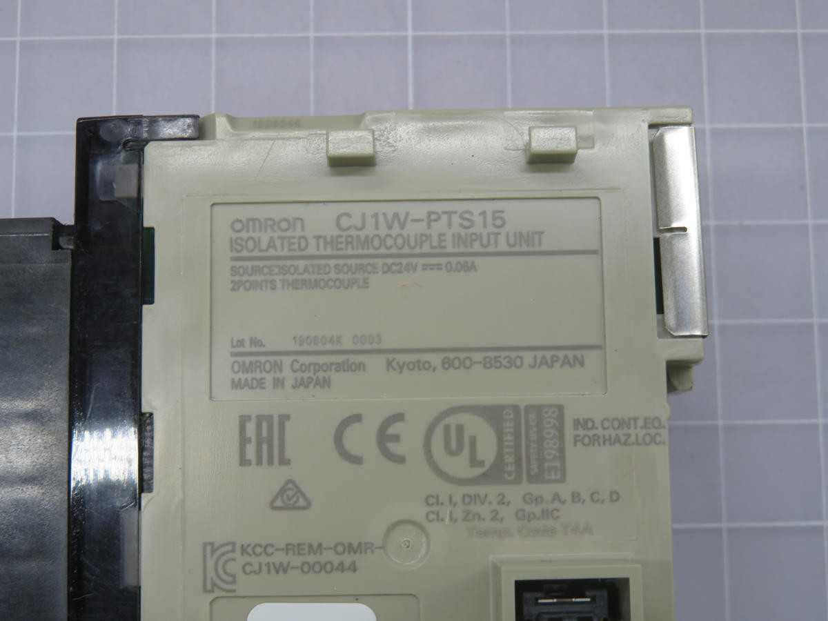 OMRON CJ1W-PTS15 ISOLATED THERMOCOUPLE INPUT UNIT T225020 - PLC MODULES