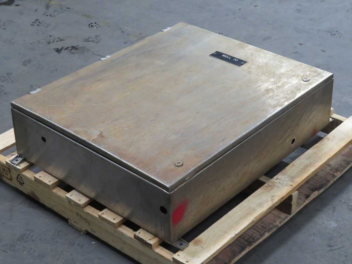 HOFFMAN A-160 STAINLESS STEEL INDUSTRIAL CONTROL PANEL ENCLOSURE T254012 - ELECTRICAL ENCLOSURES
