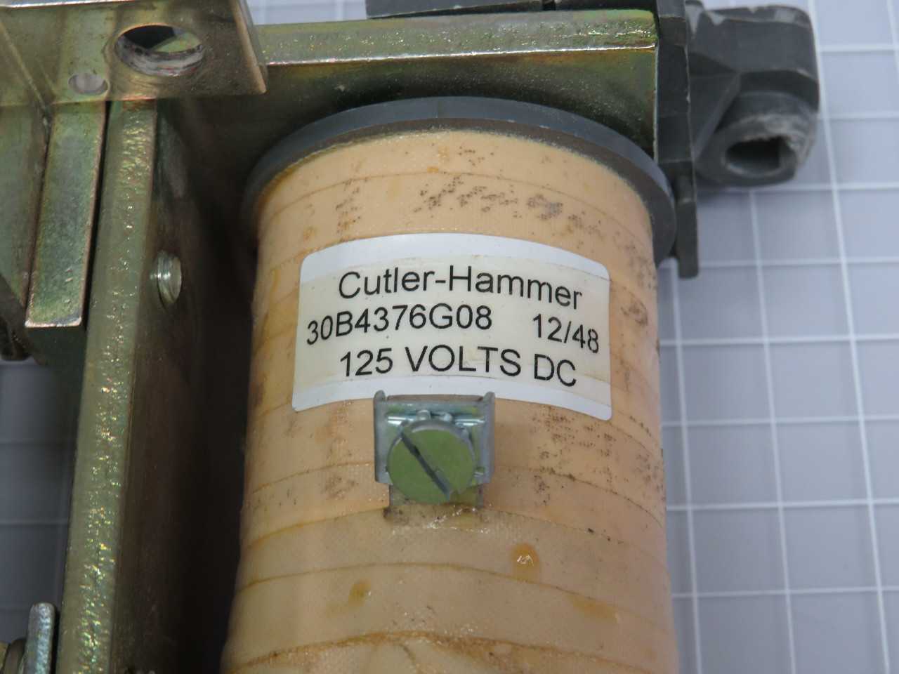 Cutler Hammer 30B4376G08 12/48 Contactor 125 VDC T189115 - DC CONTACTOR
