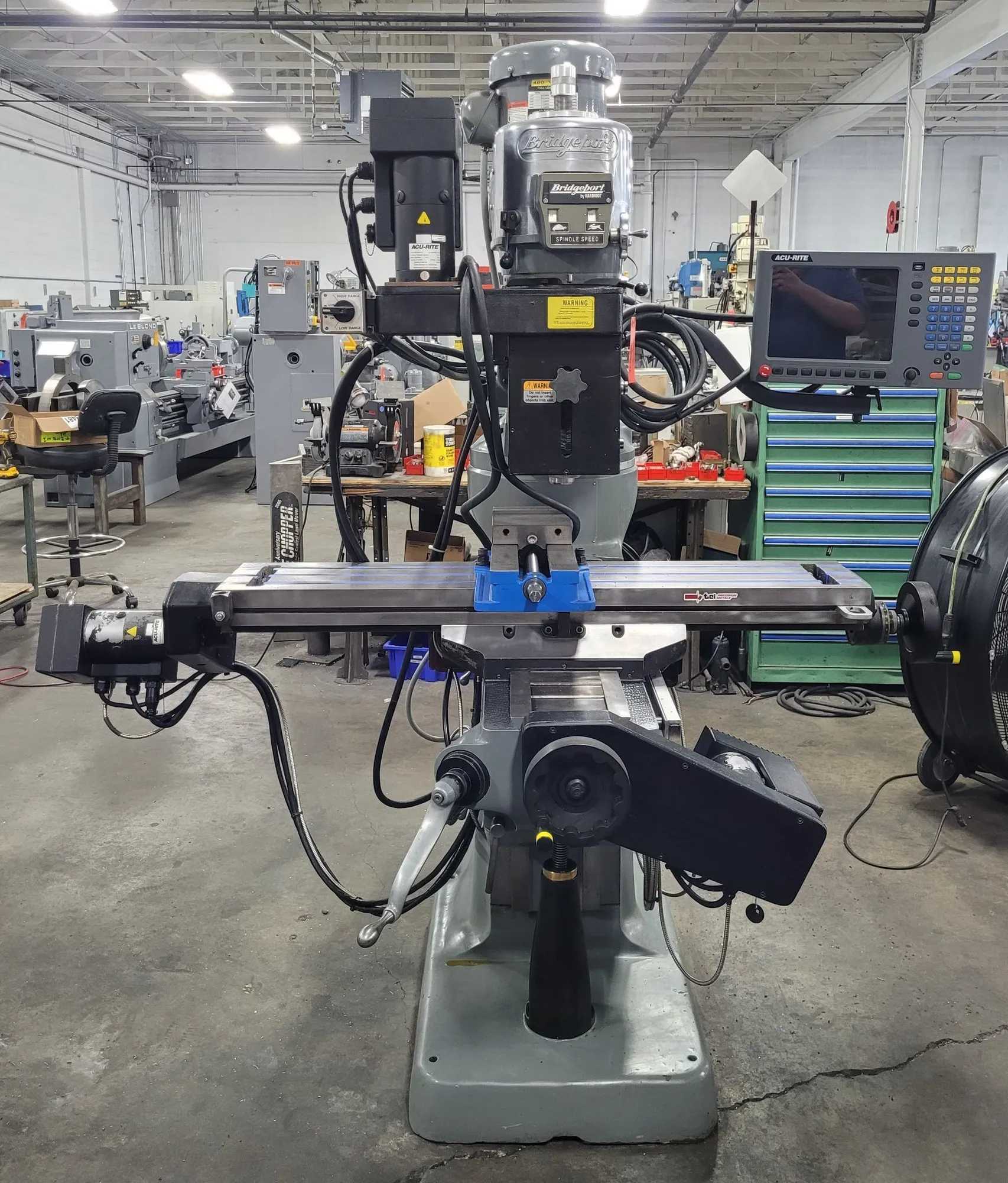 BRIDGEPORT 3 AXIS CNC KNEE MILL W/ACU-RITE MILLPWR G2 - 4200 RPM, 48X9 TABLE - VERTICAL MILLING MACHINES